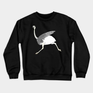 Rhea americana nandou running Crewneck Sweatshirt